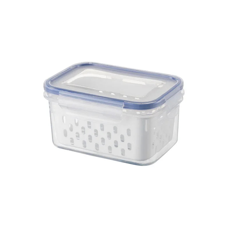 Caixa Organizadora Para Geladeira Com Drenagem, Recipiente Para Geladeira, Caixa Para Organizar Geladeira, Organizador Clear Fresh Com Drenagem, Potes Organizador Para Geladeira