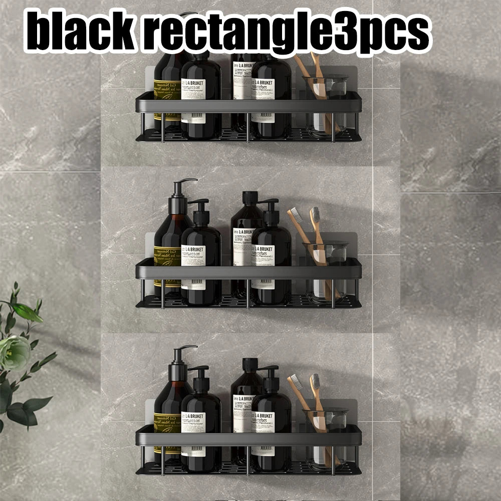 Prateleira Para Banheiro Rectangular Preto