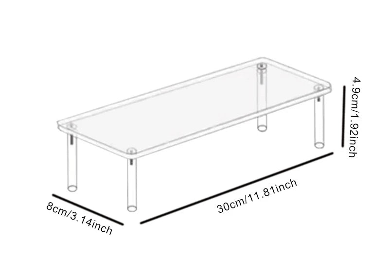 Prateleira De Exposição Em Acrilico 1-4 Camadas