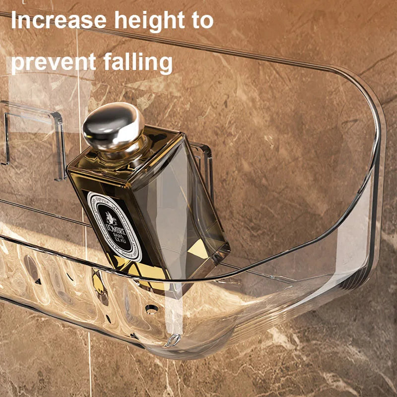 Prateleira Para Banheiro Em Acrílico, Prateleira Organizadora Para Banheiro, Suporte De Banheiro Em Acrílico, Acrilico Prateleira Para Banheiro Sem Perfuração, Nicho Prateleira Clear 