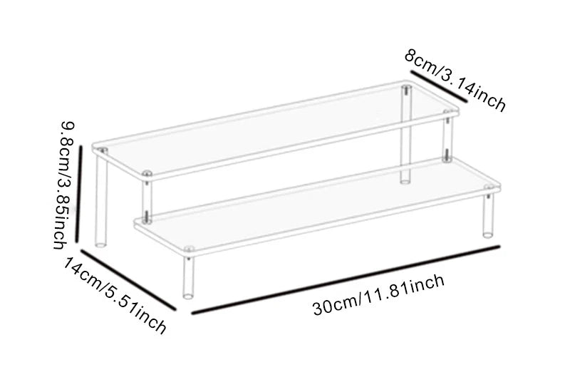 Prateleira De Exposição Em Acrilico 1-4 Camadas