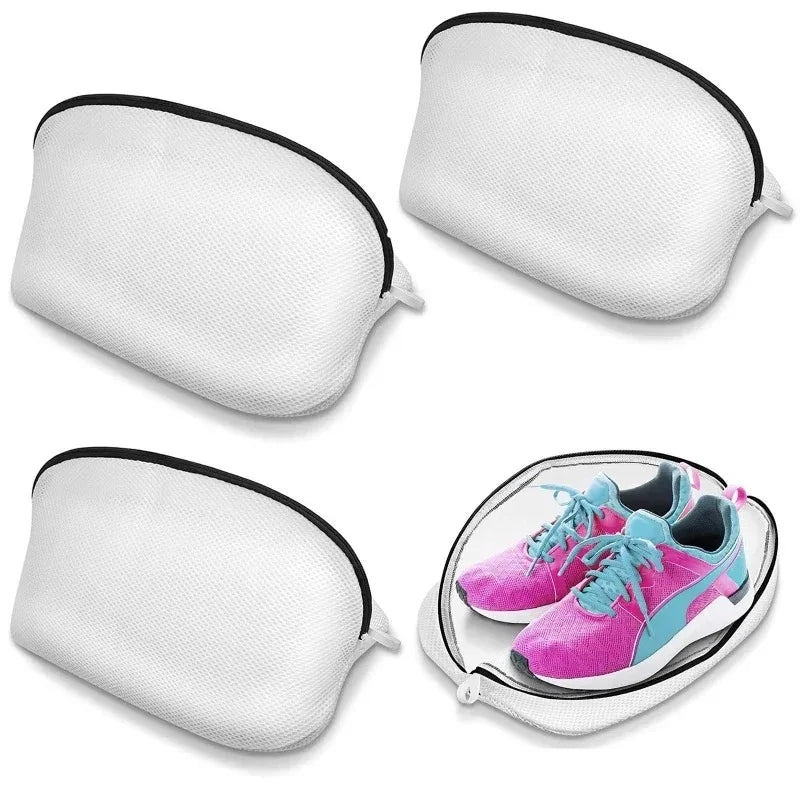 Saco de Lavanderia de Malha Máquina de Lavar Sapatos Saco Com Zíper