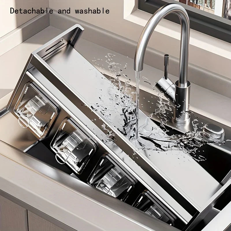 Rack De Especiarias De Cozinha Aço Inoxidável,Porta Temperos e Utensílios Cozinha, Armazenamento de Temperos, Armazenamento De Especiarias, Rack De Temperos De Cozinha Aço Inoxidável 