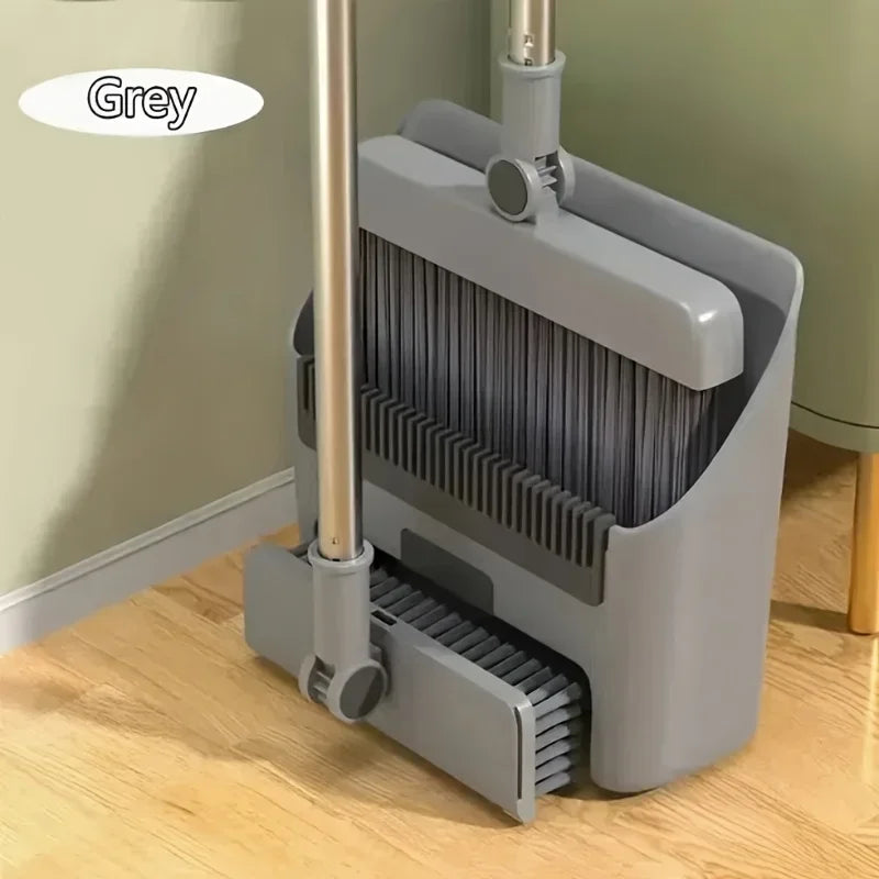 3-em-1 Multi-Funcional Vassoura Pá E Conjunto De Escova De Chão