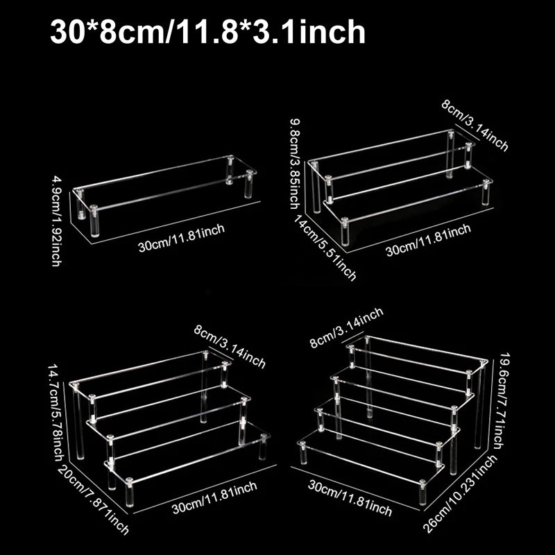 Prateleira De Exposição Em Acrilico 1-4 Camadas
